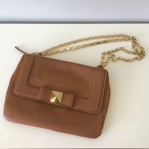 Sale Kate Spade brown leather gold chain handbag